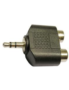 ADAPTADOR JACK 3,5mm ESTEREO MACHO - 2x RCA HEMBRA