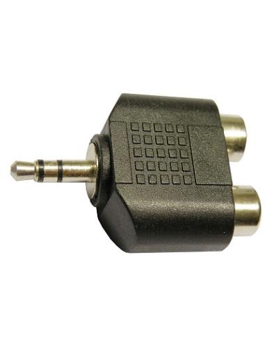 ADAPTADOR JACK 3,5mm ESTEREO MACHO - 2x RCA HEMBRA