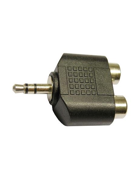 ADAPTADOR JACK 3,5mm ESTEREO MACHO - 2x RCA HEMBRA
