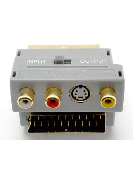 ADAPTATEUR SCART 3 RCA+S-VHS ENT/SAL