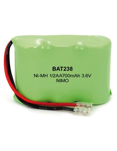 PACK BATERIA 3,6V 700mA 1/2AAx3 Ni-MH 32x41,5x14mm