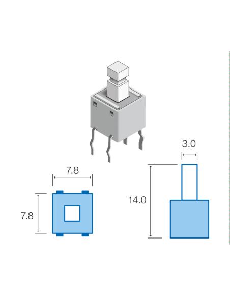 YZ157 MIKRODRUCKKNOPF