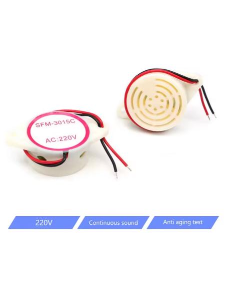 ELEKTRONISCHER SUMMER MIT KABEL 80dB 230Vac