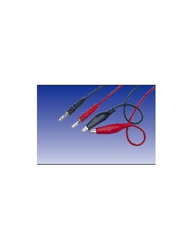 ENSEMBLE DE CÂBLES AVEC BANANES 4 MM ET CLIPS CROCODILE