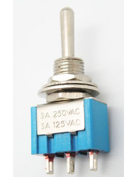 BOTÃO DE ALAVANCA MINI 3P ON-ON 250V 2A