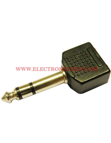 ADAPTER 6,35 mm ST MÄNNLICH - 2 x 3,5 mm ST WEIBCHEN