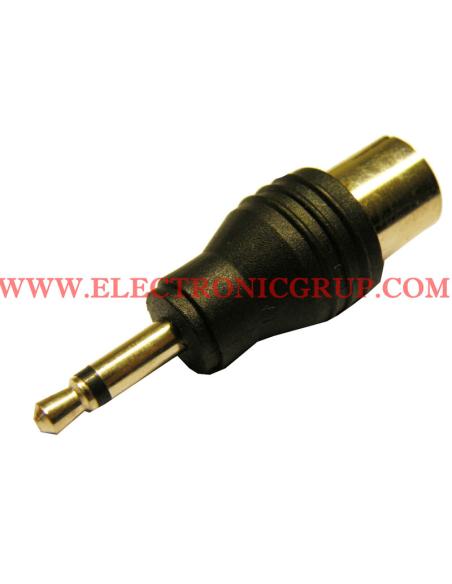 ADAPTADOR JACK DE 3,5 MM MACACO MACHO - TV (PAL) FÊMEA