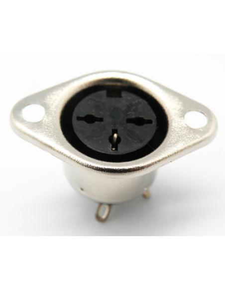 CONNECTEUR DIN FEMELLE CHÂSSIS MÉTALLIQUE 3P