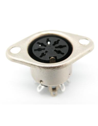 CONECTOR DIN HEMBRA CHASIS METALICO 7P