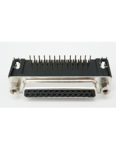 CONECTOR SUB-D DB25F ACODADO CHASIS P.C.B. 9,4mm