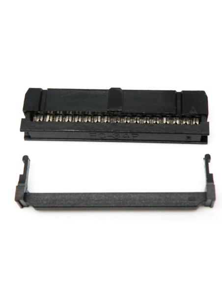 CONNECTEUR FEMELLE IDC POUR CÂBLE PLAT 34C 2,54 MM