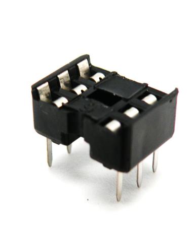 SOQUETE 6 PINOS 7,62mm PASSO 2,54mm