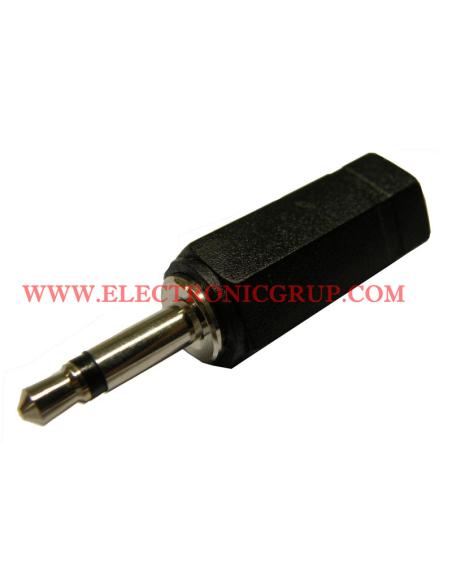 ADAPTADOR JACK 3,5mm MONO MACHO - 3,5mm ST HEMBRA