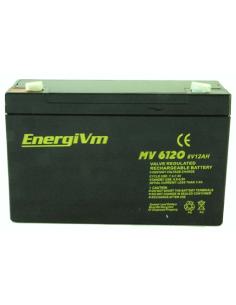 BATERIA DE PLOMO 6V 12A 151x50x100mm 2Kg