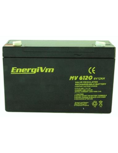 BATERIA DE CHUMBO 6V 12A 151x50x100mm 2Kg
