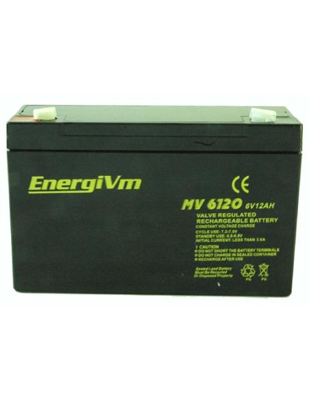 BATERIA DE CHUMBO 6V 12A 151x50x100mm 2Kg