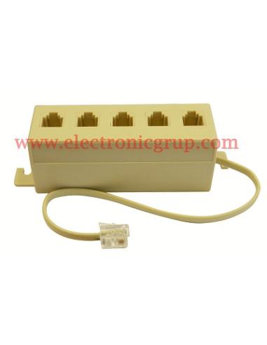 LADRON TELEFONICO 4vias 5 SALIDAS