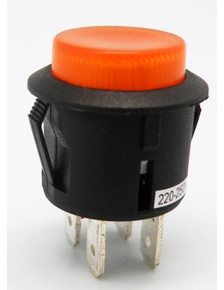 EIN-AUS-LICHTSCHALTER 250V 6A Ø20mm GELB