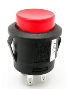 INTERRUPTOR LLUMINÓS ON-OFF 4P 12V Ø15mm VERMELL
