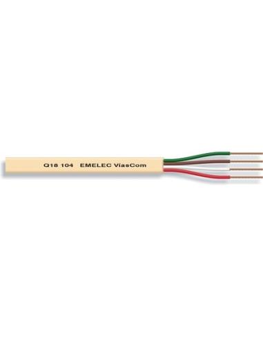 CABLE TELEFONICO PLANO 4 VIAS 4x28AWG MARFIL