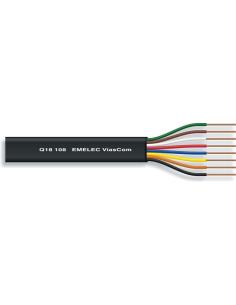 CABLE TELEFONICO PLANO 8 VIAS 8x28AWG NEGRO