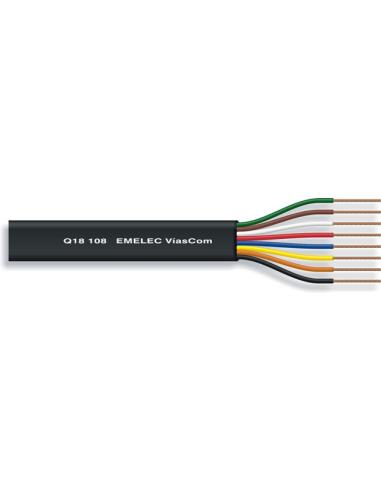 CABLE TELEFONICO PLANO 8 VIAS 8x28AWG NEGRO