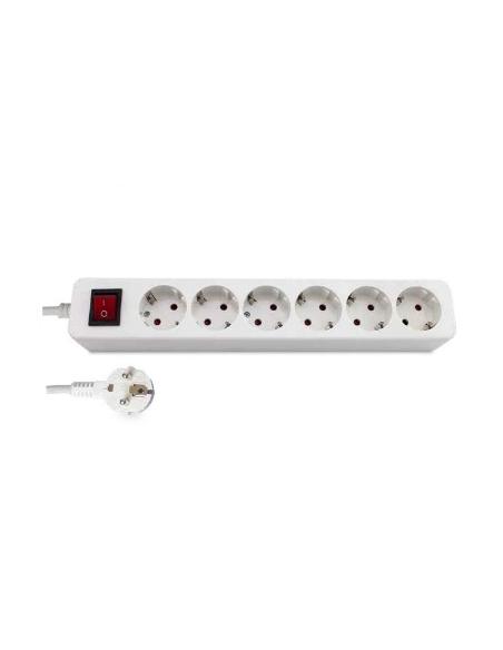 BASE MULTIPLE 6 TOMAS CON INTERRUPTOR + CABLE 1,5m