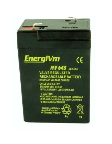 BATERIA DE CHUMBO 6V 4.5A 70x47x107mm 0.78Kg