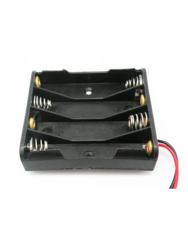 4xR3 "AAA" FLACHER BATTERIEHALTER MIT KABEL