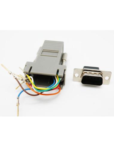 ADAPTADOR MACHO 9M PARA RJ45 FÊMEA 8C