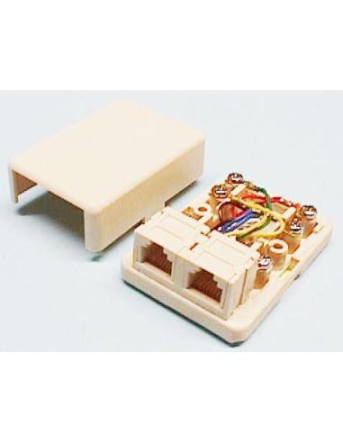 BASE TELEFONO DOBLE SUPERFICIE 1 ENT.-2 SALIDAS 4C