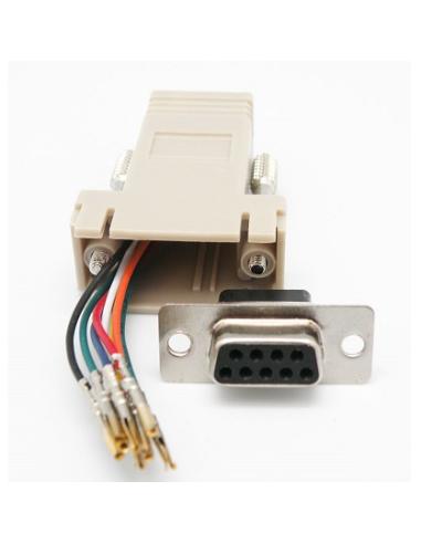 ADAPTATEUR DE9F FEMELLE VERS RJ45 FEMELLE 8C