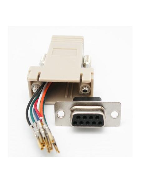 ADAPTATEUR DE9F FEMELLE VERS RJ45 FEMELLE 8C