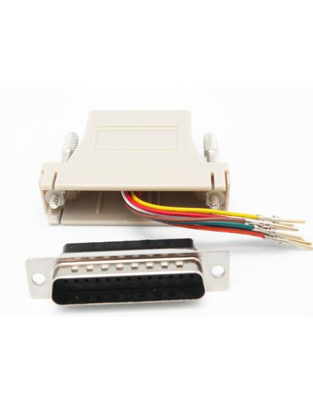 DB25F FEMELLE VERS RJ45 FEMELLE 8C ADAPTATEUR