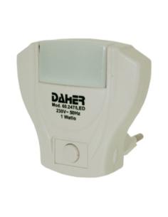 LUZ DE NOCHE CON 5 LEDS + INTERRUPTOR 1W AZUL