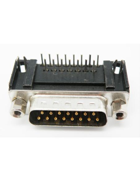 CONECTOR SUB-D DA15M ACODADO CHASIS P.C.B. 9,4mm