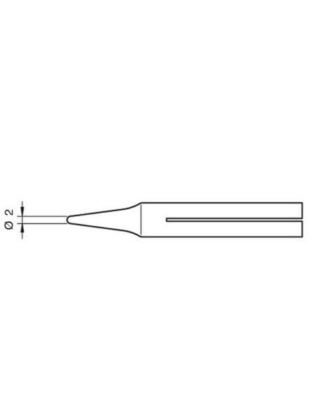 EMBOUT DE FER À SOUDER À LONGUE JBC R20D 2 mm