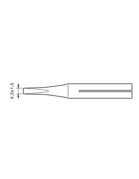 EMBOUT DE FER À SOUDER À LONGUE JBC T55D 4,5x1,5 mm