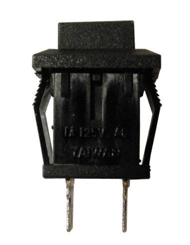 BOUTON POUSSOIR CARRÉ N.A. 125V 1A NOIR
