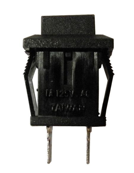 BOUTON POUSSOIR CARRÉ N.A. 125V 1A NOIR