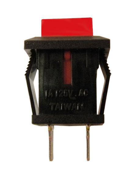 PULSADOR CUADRADO N.C. 125V 1A ROJO