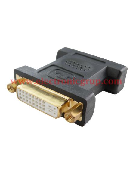 ADAPTATEUR DVI 24+5 FEMELLE - DE15M MÂLE VGA