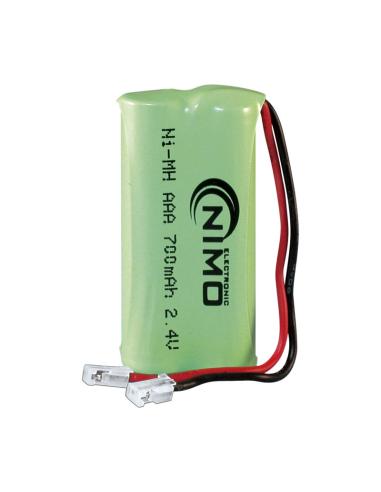 2,4V 700mA 2xAA NI-MH BAT229 PACK BATTERIE 2,4V 700mA