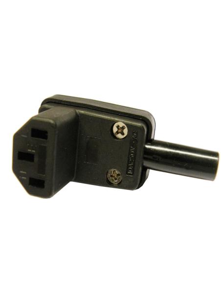 CONECTOR IEC320 C13 HEMBRA AEREA ACODADA