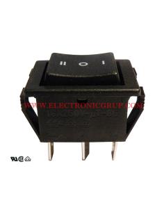 INTERRUPTOR BASCULANT ON-OFF-ON 250V 15A NEGRE