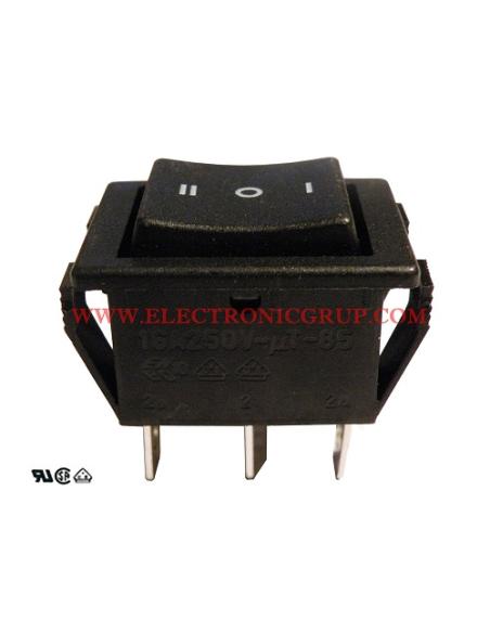 EIN-AUS-AN-KIPPSCHALTER 250V 15A SCHWARZ