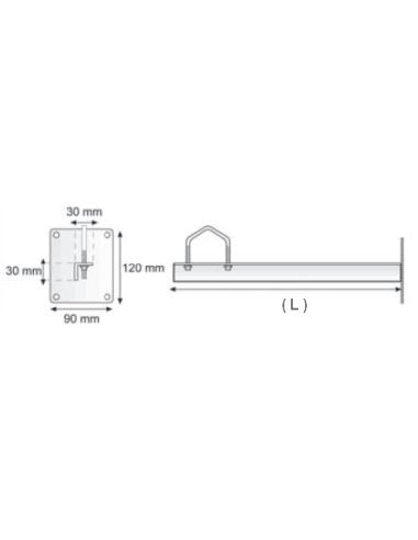 PARAFUSOS LAG DA GARRA 4 ÂNGULO "L" 50cm