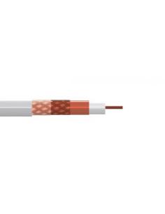 CABLE COAXIAL SMATV Cu-Cu  1,13mm Ø6,8mm BLANCO
