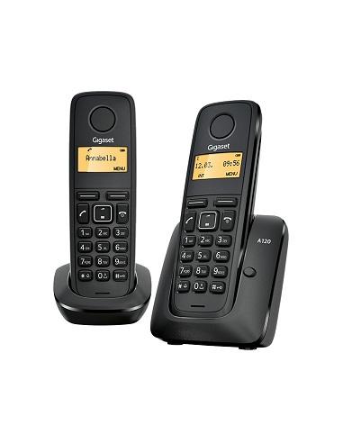 SIEMENS GIGASET A120 DUO SCHWARZES TELEFON