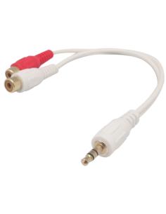 CONEXION JACK 3,5mm STEREO MACHO - 2 x RCA HEMBRA